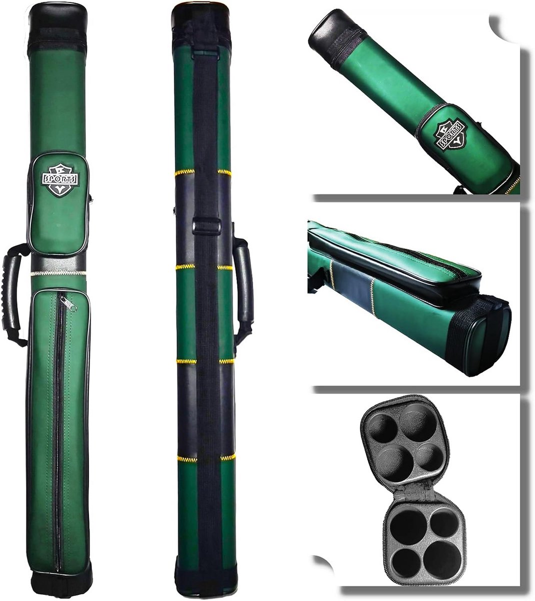 Hard Pool Keu Tas voor 2 Delige Keuen - Beschermhoes Billiard Keu