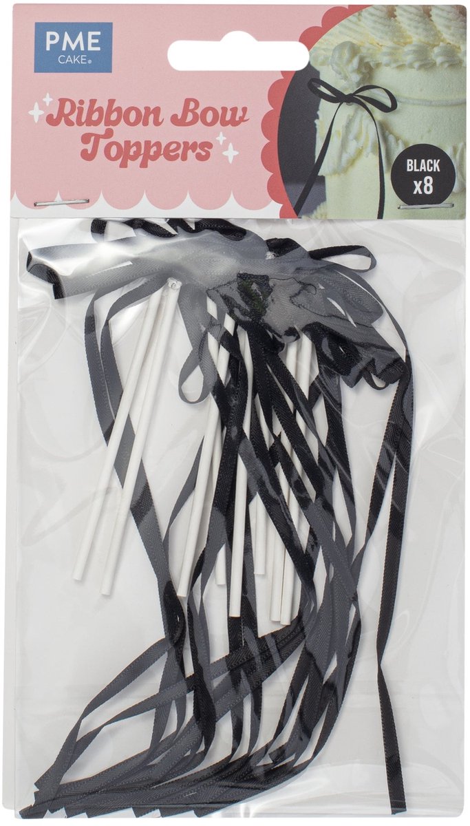 PME Strik Toppers Zwart pk/8