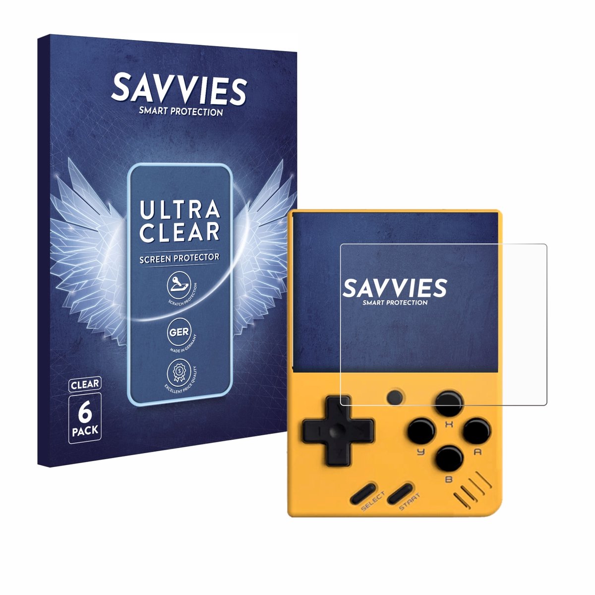 Savvies - Screenprotector voor Miyoo Mini V4 - Folie Beschermfolie transparant 6 Stuks