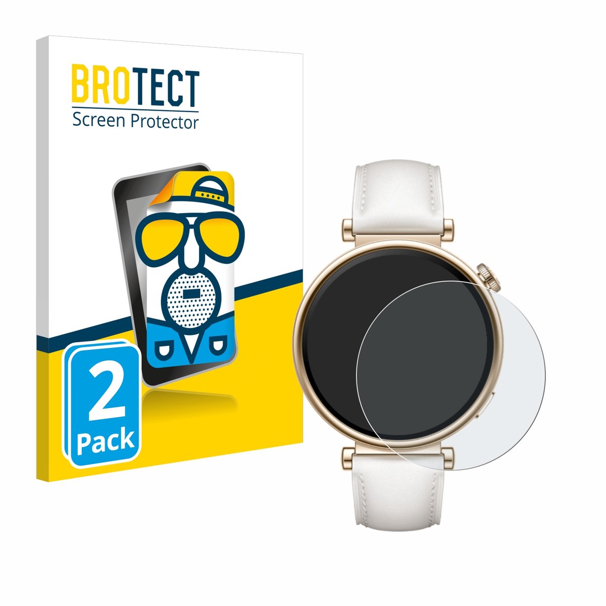 BROTECT - Screenprotector voor Huawei Watch GT 4 (41mm) - Folie Beschermfolie matte 2 Stuks