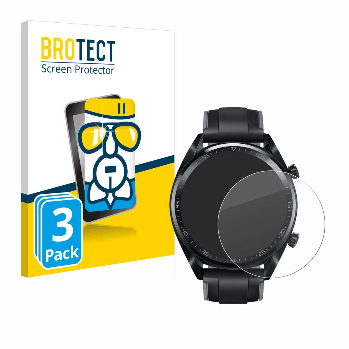 Screenprotector 3 Stuks voor Huawei Watch GT / GT Active Beschermglas transparant