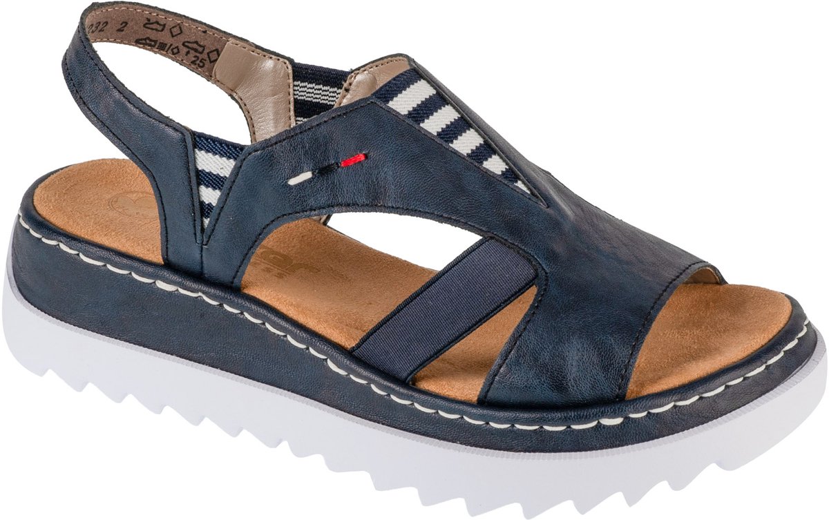 Rieker Sandals V44Y5, Vrouwen, Marineblauw, Sandalen, maat: 42