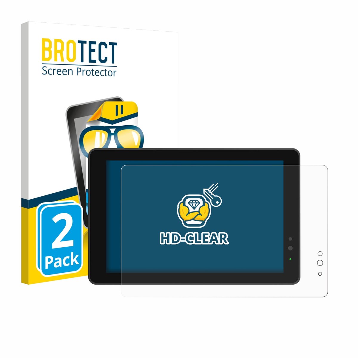 BROTECT - Screenprotector voor Lilliput 719/T 7" - Folie Beschermfolie transparant 2 Stuks