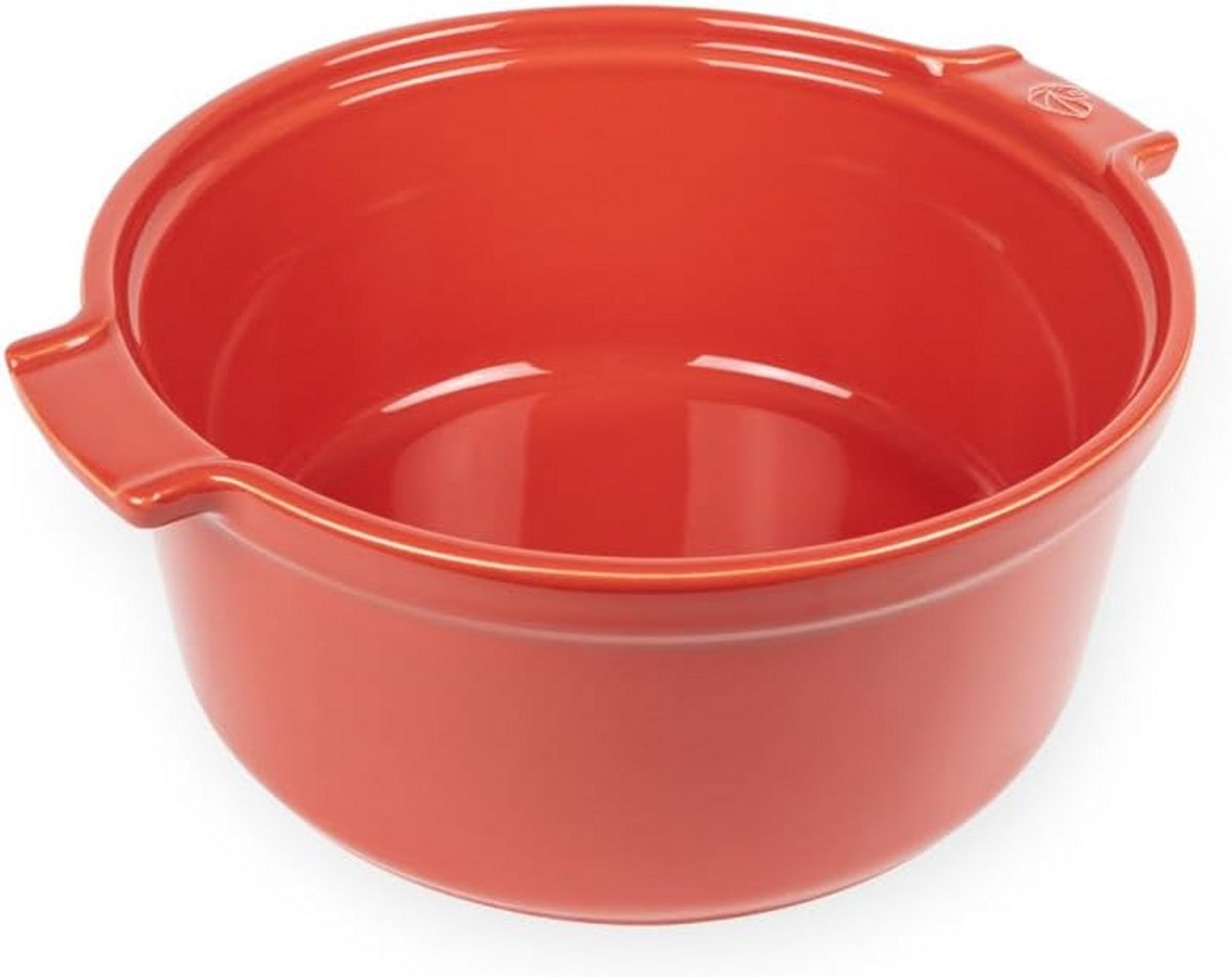 Grote Souffle Schaal van Keramiek, 5 Liter, Rood