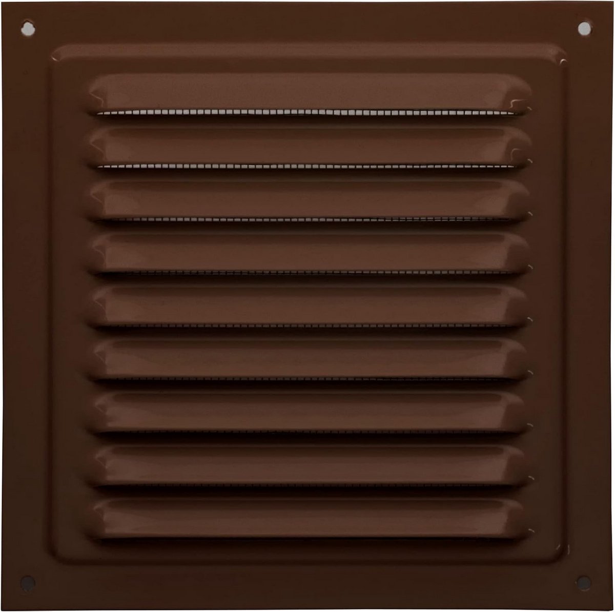 Ventilatierooster 15x15 cm voor Ventilatie en Ontluchting - Bruin Metaal