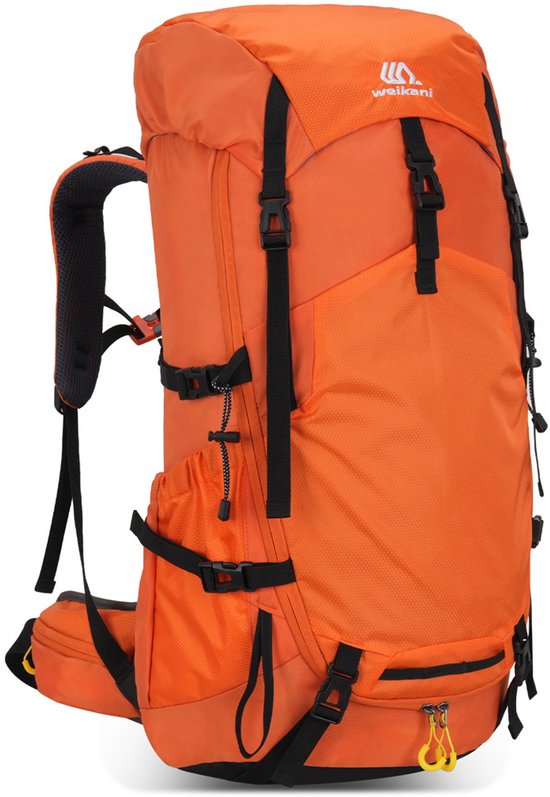 Weikani 60L rugzak rugtas backpack wandelen outdoor hiking hiken travelbag oranje