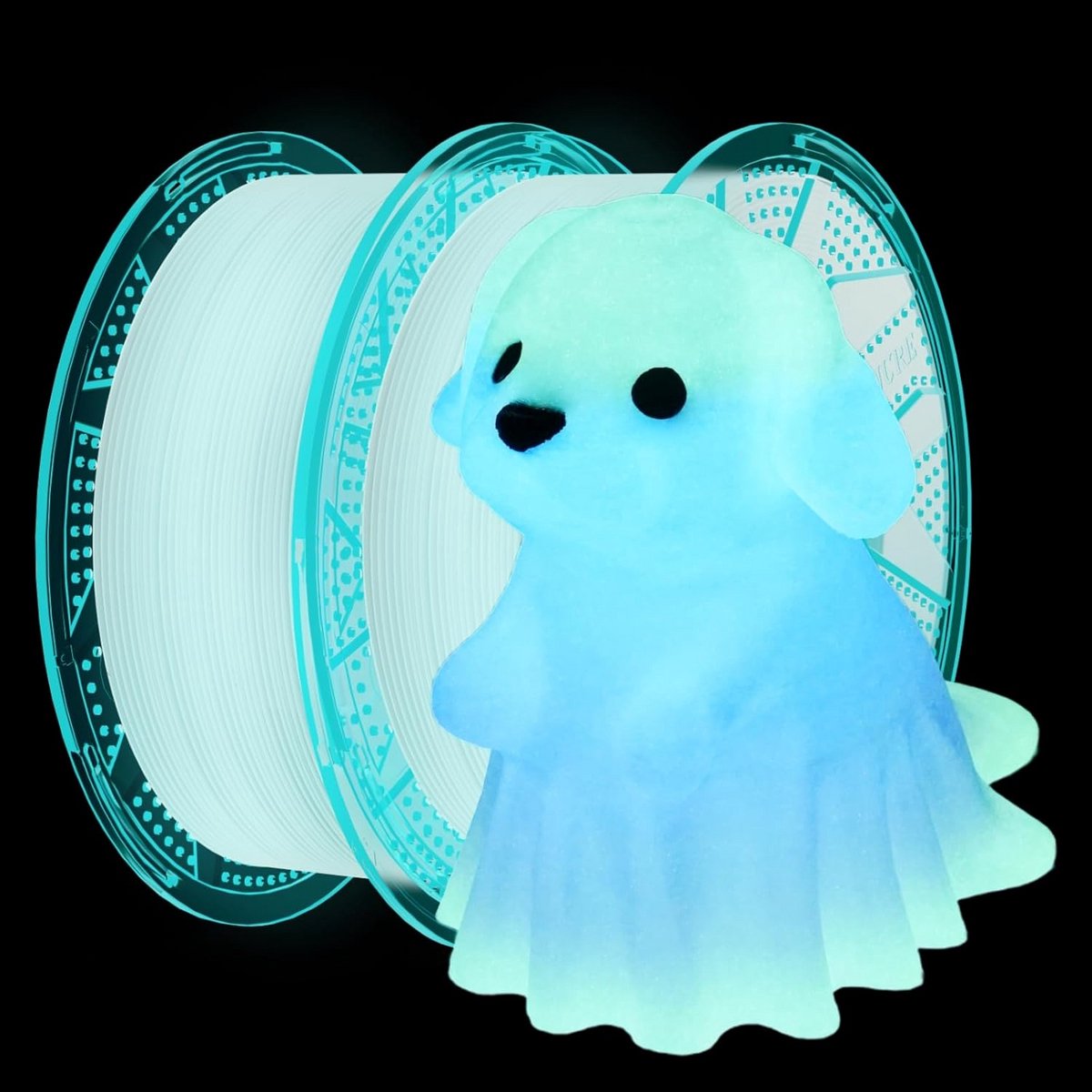 Glow-in-the-Dark PLA Filament Set 1,75 mm 2kg - Wit (daglicht) voor 3D-Printer