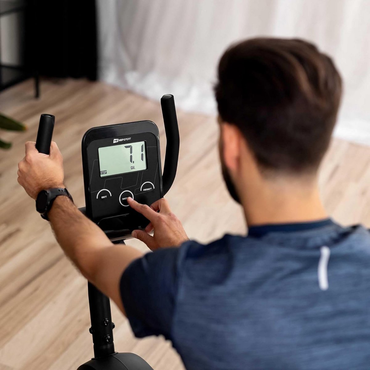 Ergometer Ligfiets met 9,5 kg Vliegwiel en 8 Weerstandsniveaus