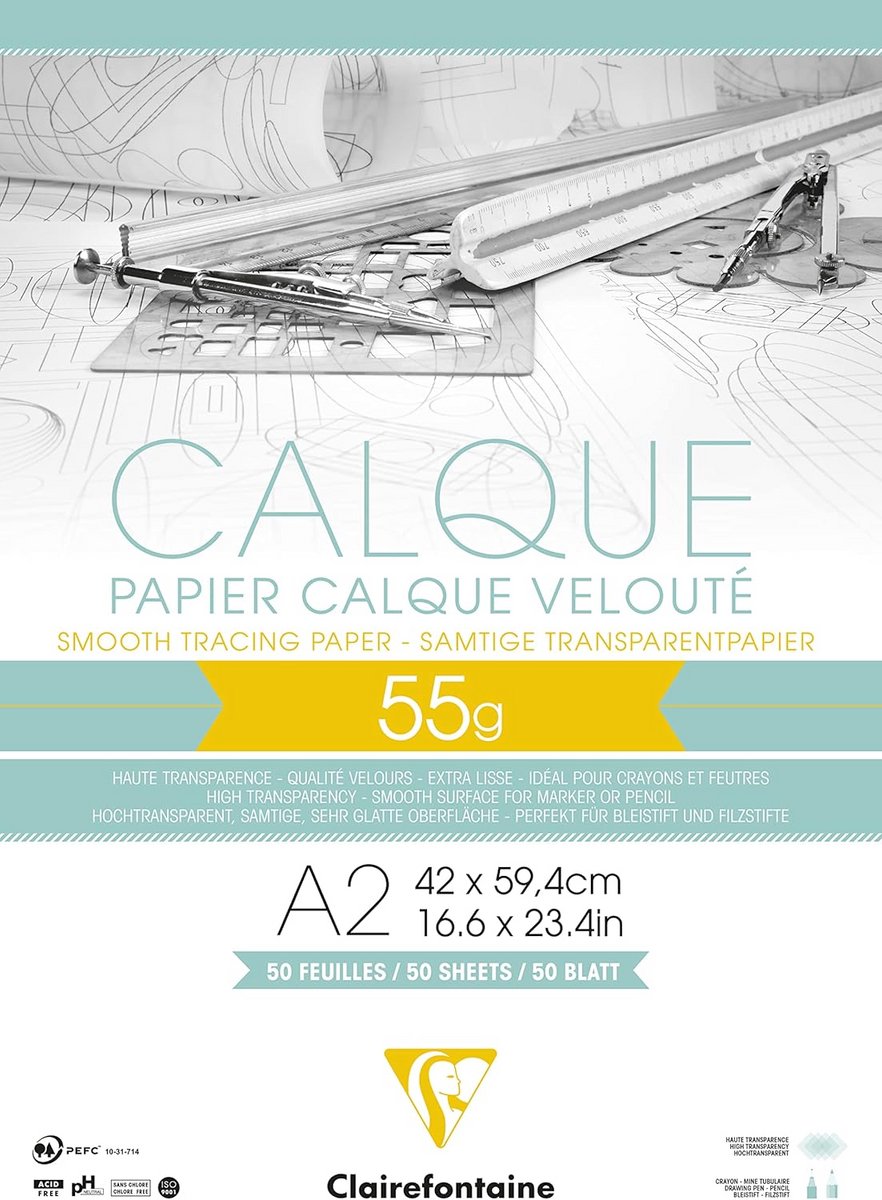 Calqueerpapier A2 50 Vellen 50/55 g Transparant Tekenpapier