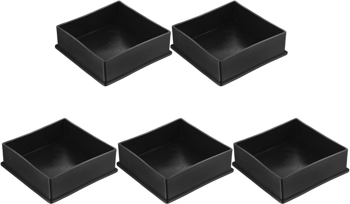 5 Stuks Grote Vierkante Stoelpootdoppen PVC voor Hardhouten Vloeren en Terrasstoelen