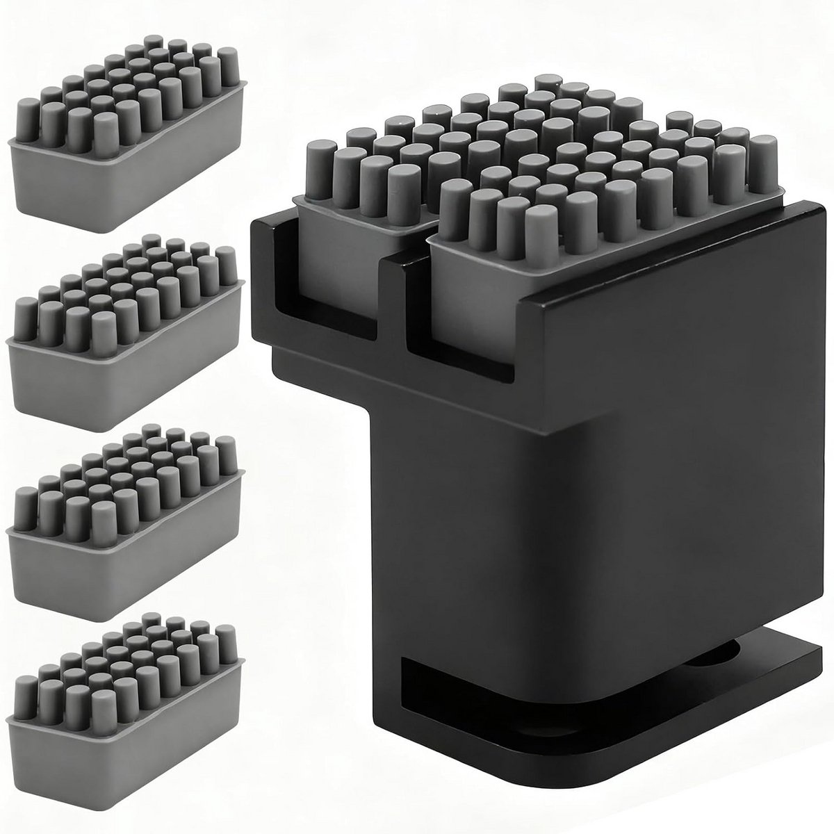 Siliconen Reinigingsborstel Set voor 3D-Printers Mondstukken - Dubbele Kop