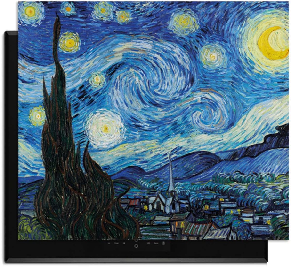KitchenArt - Sterrennacht – Inductie Beschermer - 59x52 cm - Kookplaat Beschermer - Luxe Afdekplaat Inductieplaat - Anti-slip & Oprolbaar - Beschermmat Inductiekookplaat