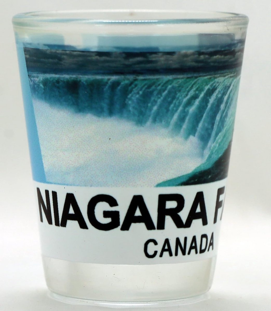 Gekleurde Shotglas met Foto van Niagara Falls Canada - Souvenir Glas
