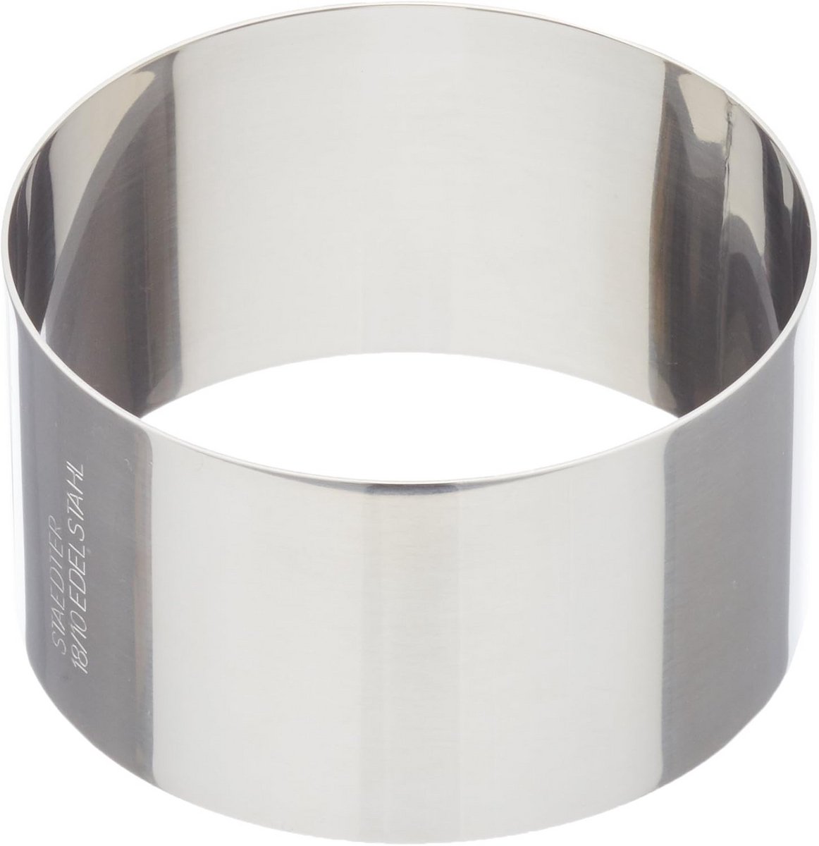 Ronde RVS Dessertring 8 cm Hoogte 4,5 cm voor Mousse en Taart