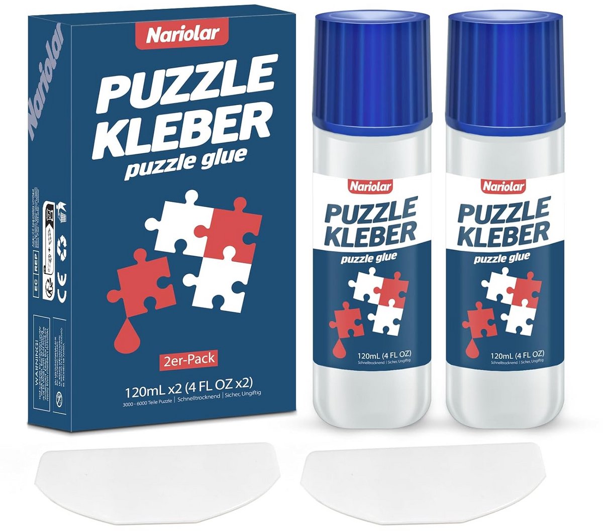 2x Puzzellijm met Applicator voor 1000 Stukjes - Glanzend Resultaat