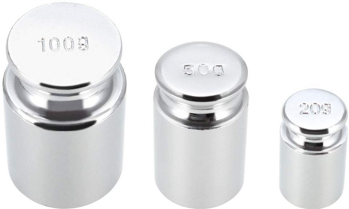 Kalibratieweegset M1 Precisie Chroom Staal Gewichten 20g 50g 100g