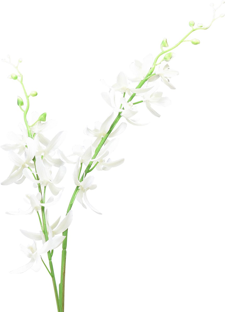 Orchideeën kunst Oncidium kunstbloemen wit 90cm