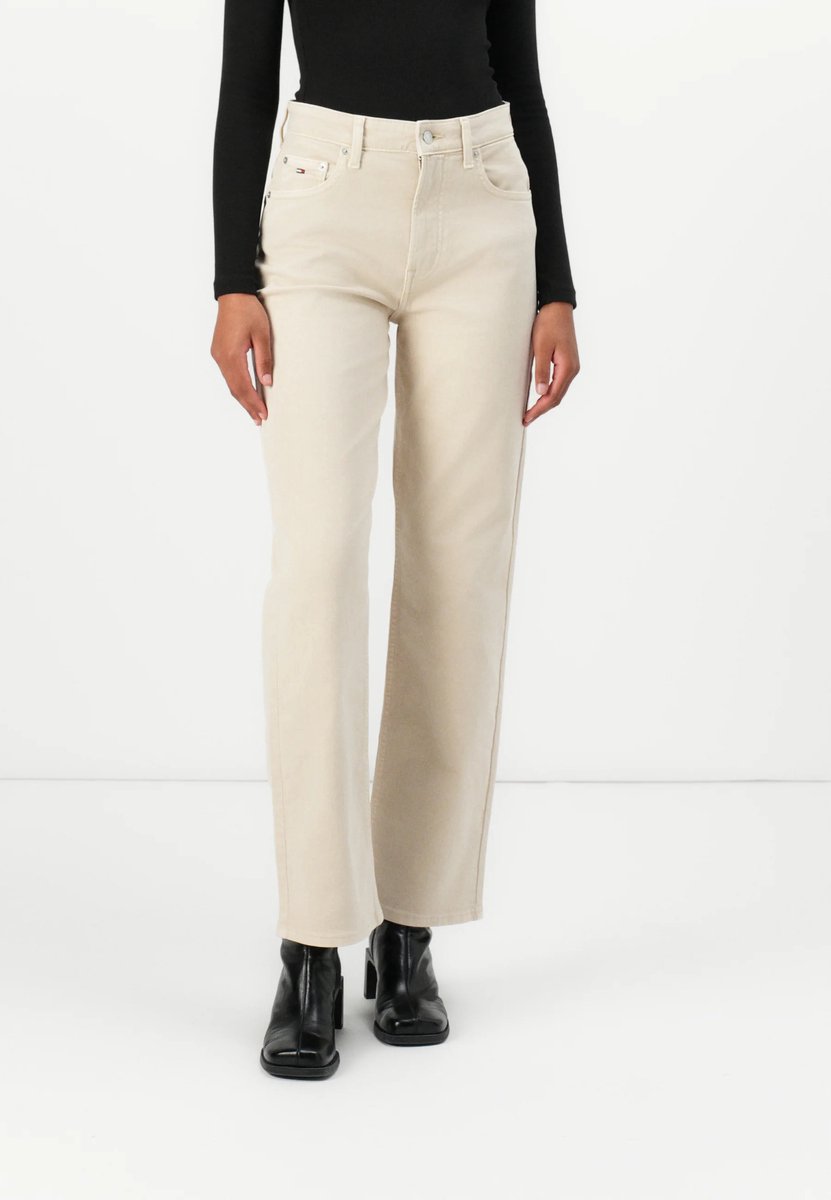 Tommy Jeans 5 pocket High Slim Straight ‘Layla’ Ecru Creme