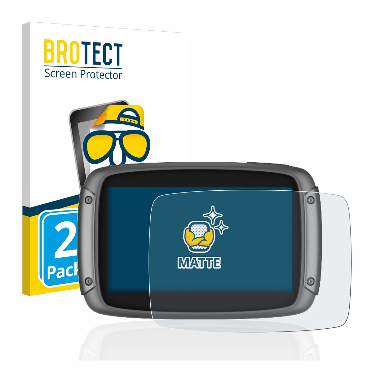 BROTECT - Screenprotector voor TomTom Rider 500 / 550 - Folie Beschermfolie matte 2 Stuks
