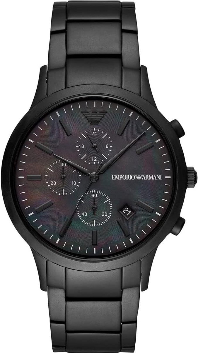 Heren Chronograaf Horloge met Blauwe Leren Band