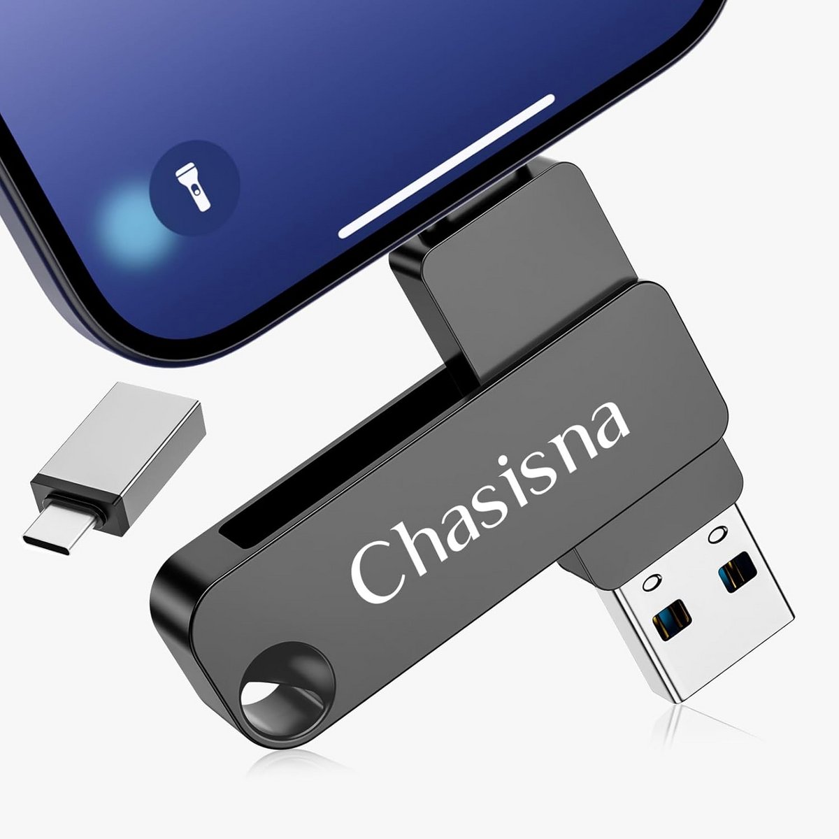 Geheugenstick 128GB voor Telefoon, Tablet en PC - USB C, USB en Lightning