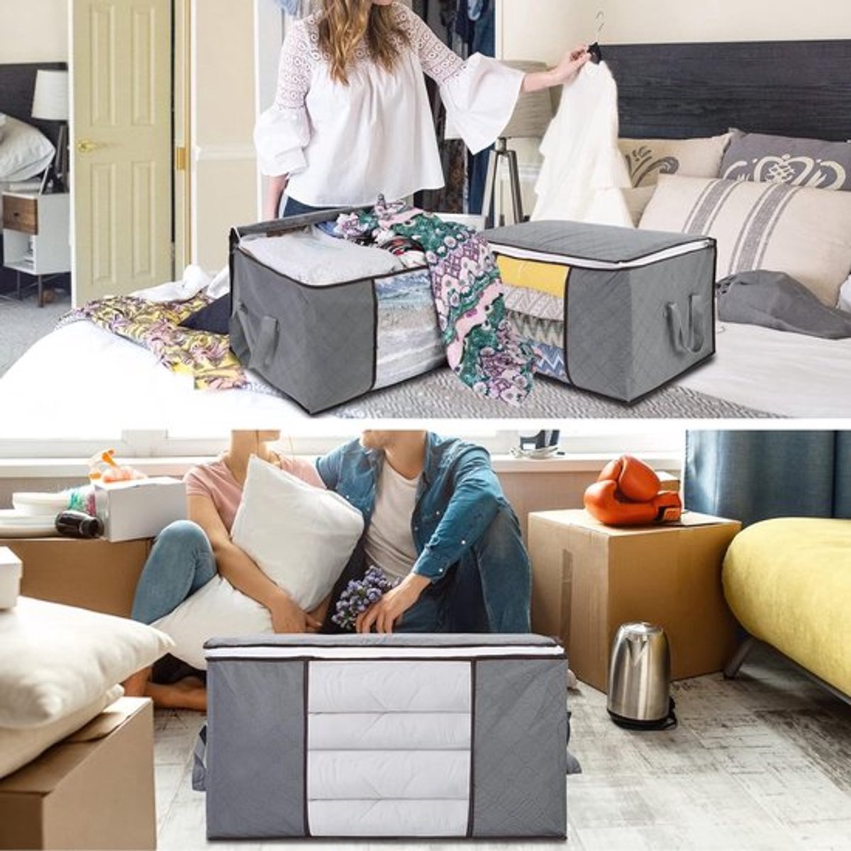 Candala Opbergzakken Set van 3 60.0x44.0 cm Herbruikbaar, Vacuum, Compressie