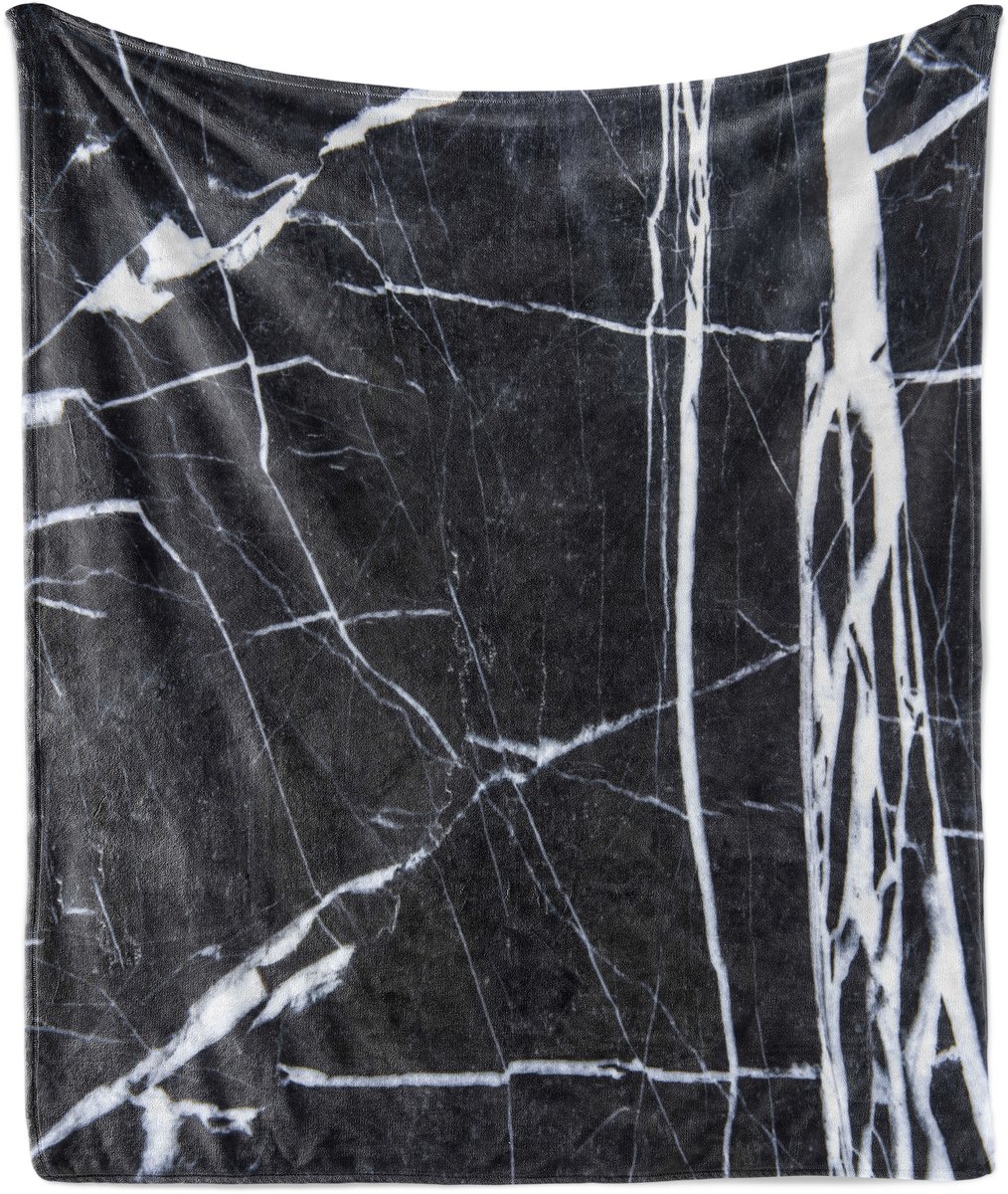 ABAKUHAUS Marmeren Zachte Flanellen Fleece Deken, Grunge Natuursteen, Gezellige Pluche Plaid, 175 x 230 cm, Wit Grijs
