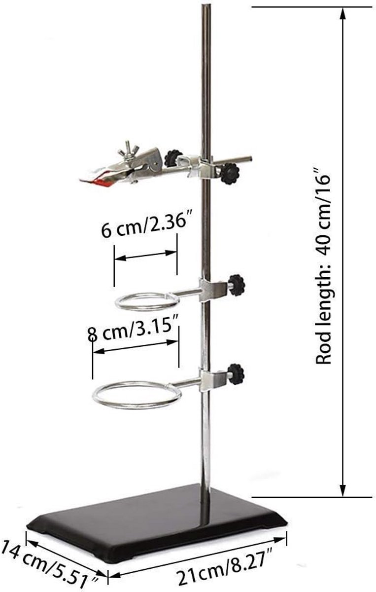 Laboratorium Statief Set met Klemmen en Ringen voor Chemie Experimenten