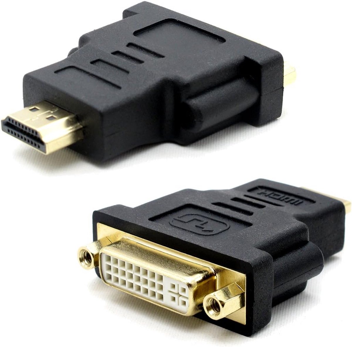 DVI-I naar HDMI Adapter - Mannelijke (19pol) naar Vrouwelijke (24+5) - Compatibel met DVI-D Vrouwelijke (24+1) - Vergulde contacten - 2160p UHD /1080p Full HD