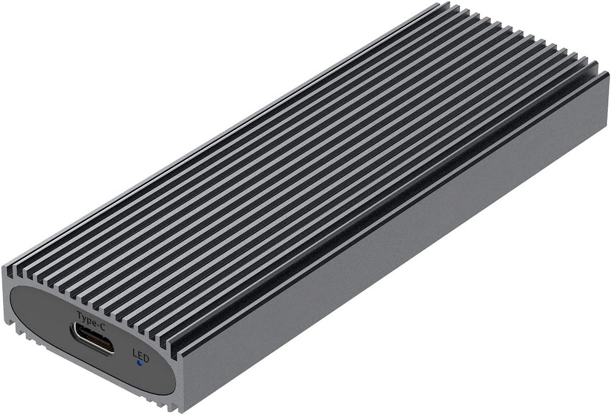 Externe Behuizing M.2 NVMe SSD naar USB-C 3.2 Gen2 voor Supersnelle Overdracht (Aluminium)