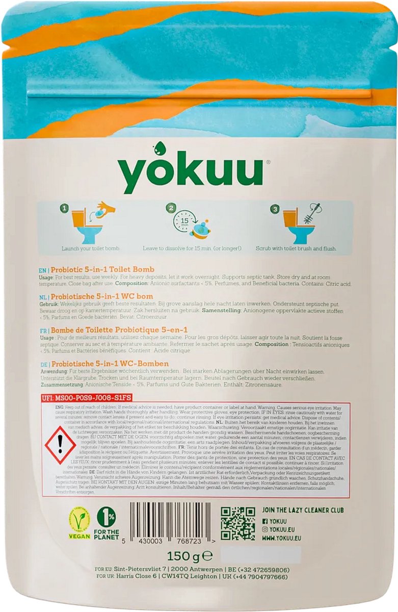 Yokuu Probiotic Toilet Bomb Thyme & Seasalt (10 stuks)