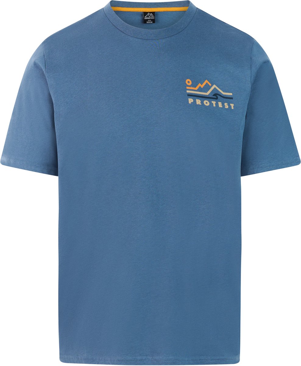 Protest PRTAxelle T-shirt Heren Korte mouwen Ronde hals Normale pasvorm Blauw