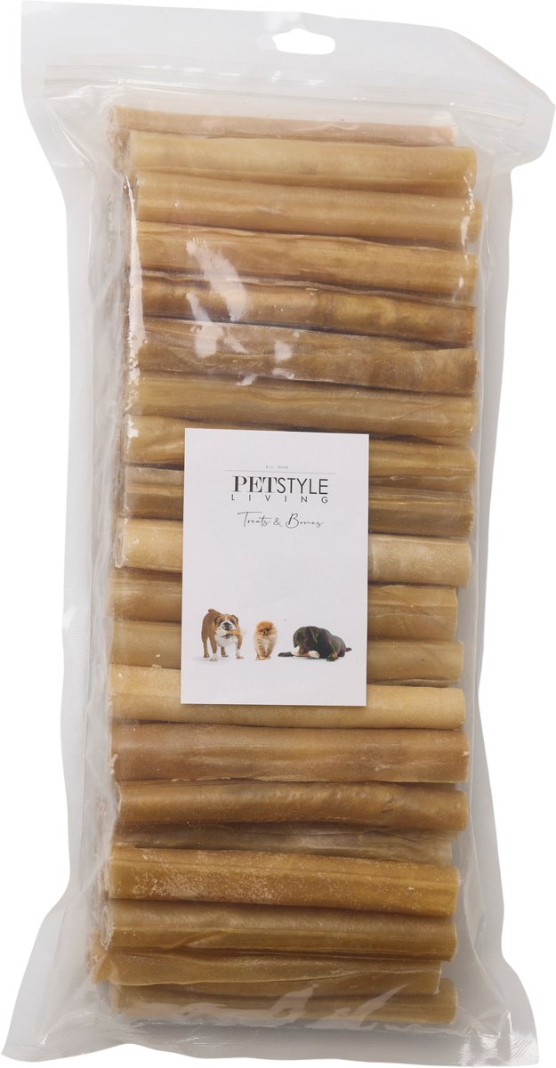 Petstyle Living Kauwstaven Geperst Naturel - Hondensnacks - 13cm - 50 Stuks - Kauwstaaf Hond