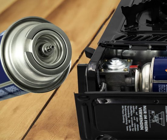 BlockTravel - Gasstelletje noodpakket - Camping gasstel - Gasbrander - Kooktoestel - incl. 8 Butaan Gasbussen - Gas Stove - Draagkoffer van Merkloos — afbeelding 4