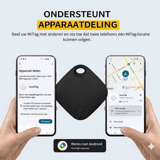 Android Tracker- 2 stuks - Smart Tracker - Bluetooth Tracker - Real ...