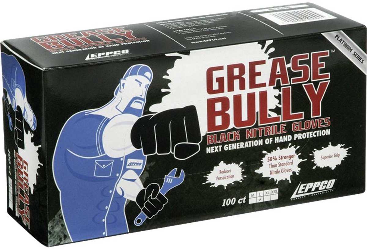 Kunzer GREASE BULLY XXL Wegwerphandschoen 100 stuk(s) Nitril Maat (handschoen): XXL EN 374-3, EN 420, EN 455