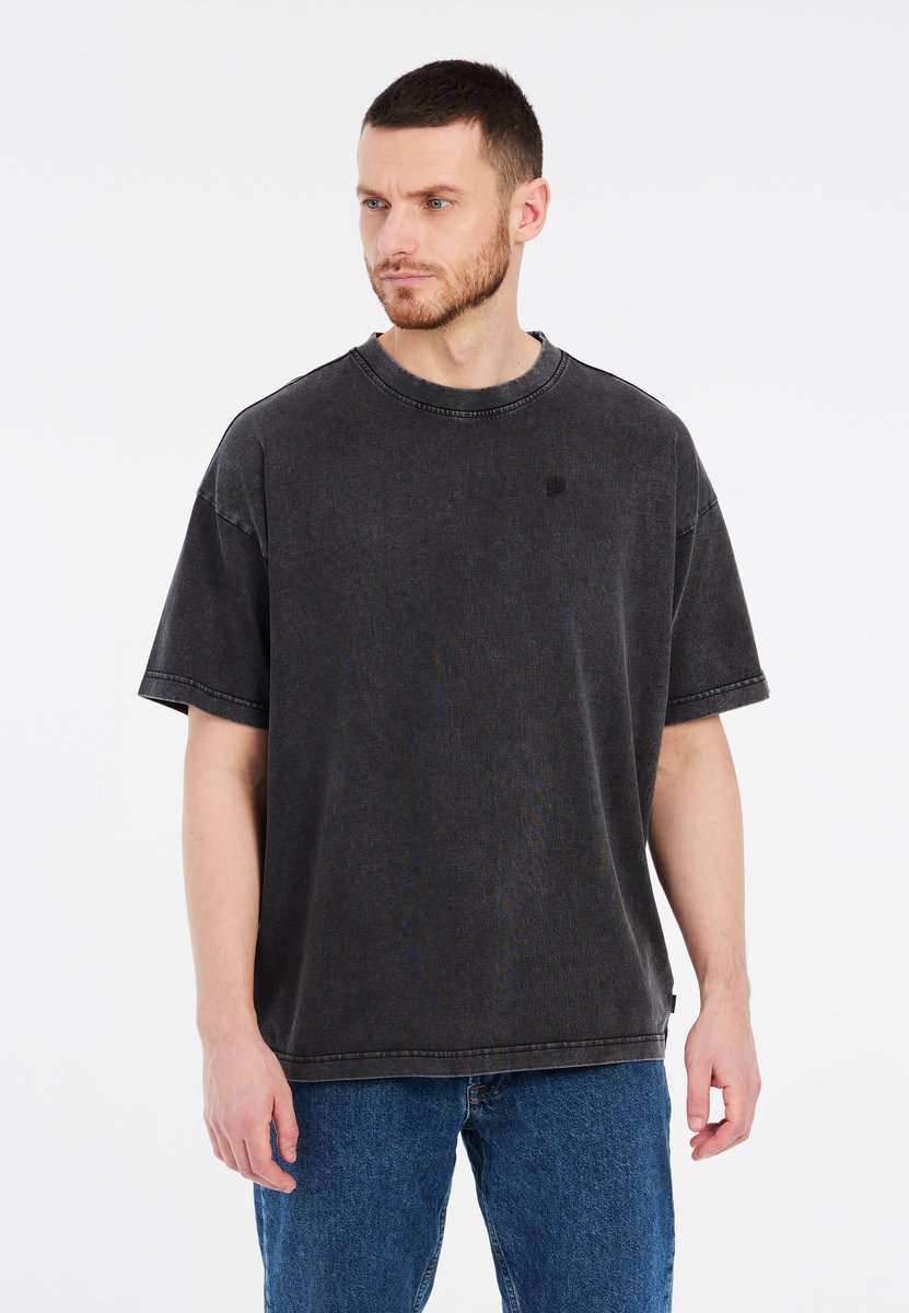 Protest PRTMatt T-shirt Heren Korte mouwen Ronde hals Loose fit Zwart