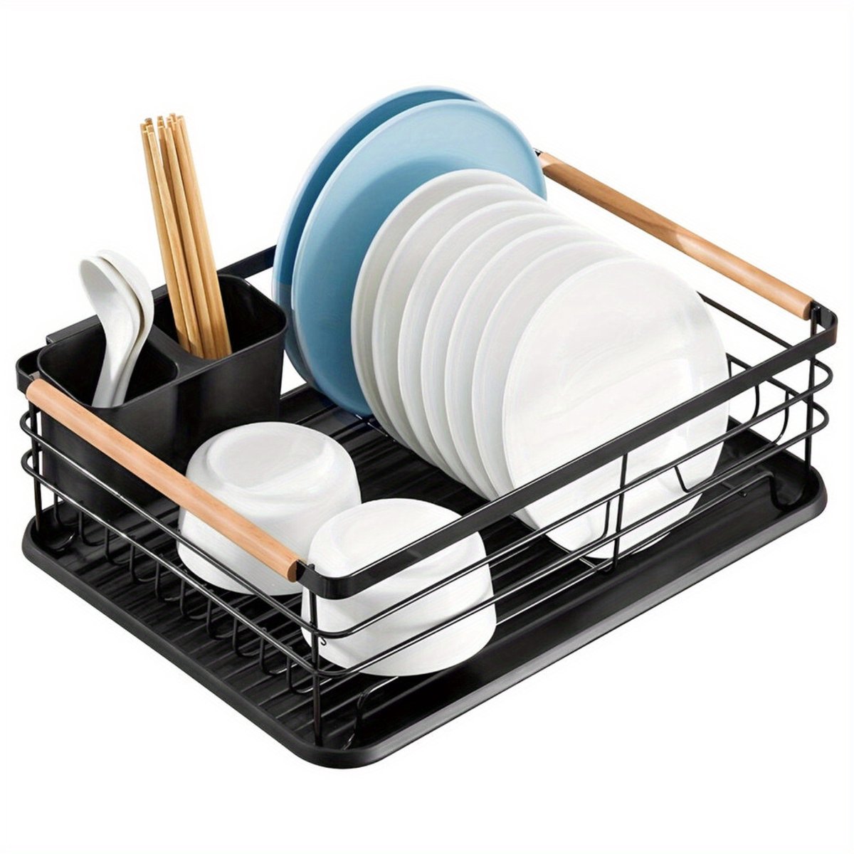 Afwasrek voor Keuken – Zwart – 42 × 30,5 cm – Stevig & Ruim Aanrechtmodel
