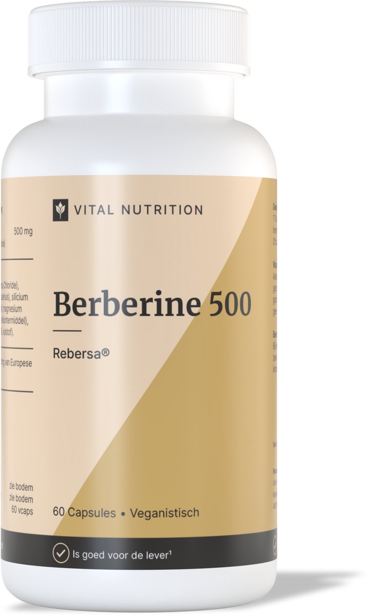 Vital Nutrition Berberine 500 - Premium extract van Rebersa® - 97% zuiver wortelextract - 60 capsules