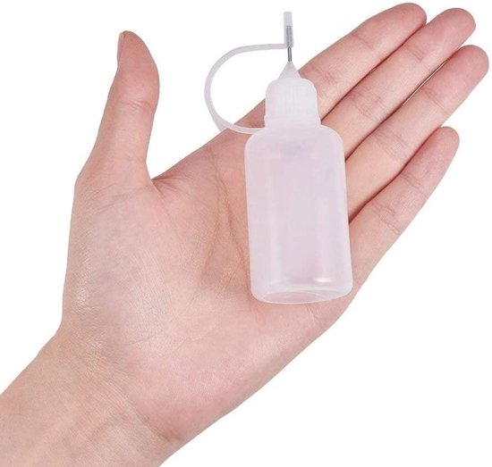 12 stuks - 30ml spuitfles - doseerfles met naald - verffles - olievulfles - lijmfles - navulbaar van Merkloos — afbeelding 5