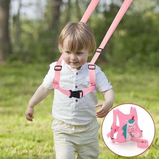 Baby Reins,Pink Unicorn Baby Walking Harness and Toddler Safety Harness,Baby Reins Safety Leash Infant Toddler Anti Lost Leash Reins for Toddlers,1.5meter — afbeelding 4