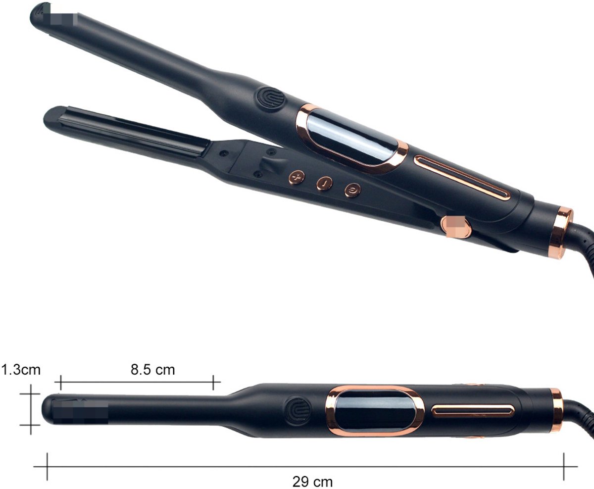 Stijltang voor steil haar, multifunctionele krultang, stijltang met hoge temperatuur tot 500℉, ionen stijltang breed, 1,3 cm platte stijltang model