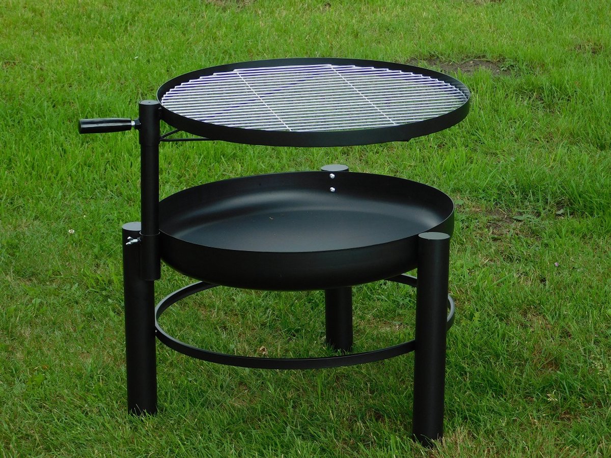 Vuurschaal met BBQ Rooster - Zwart