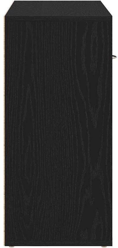 vidaXL - Buffet - 88x30x64 - cm - traité - bois - noir - couleur chêne