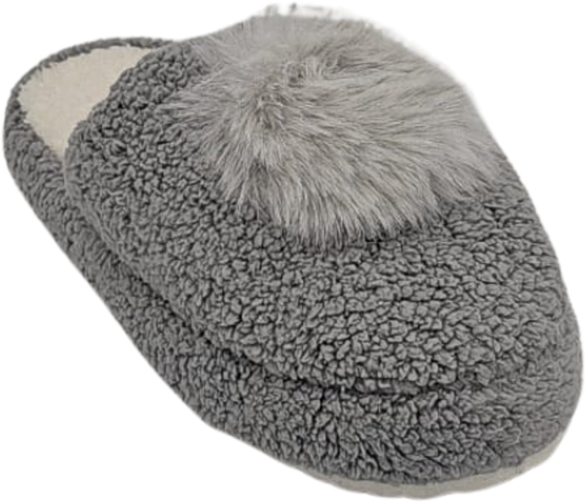 Berussa-Savista- Luxe Dames Pantoffels - Winter Warm - Zachte & Stille Zool - Antislip - Lichtgewicht Huisschoenen-Grijs 36-41