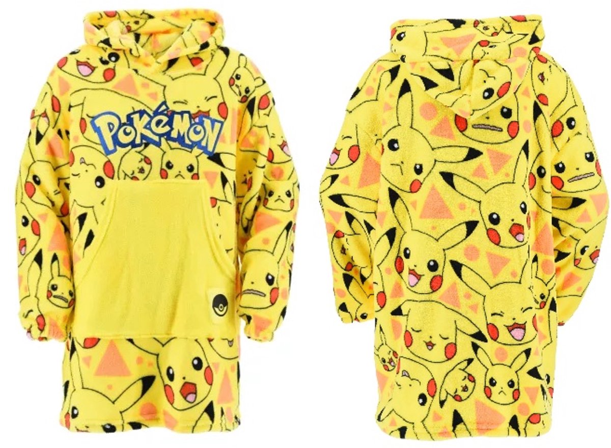 Pokemon Hoodie - Maat 152 - Geel - Pokémon - Snuddie - Poncho