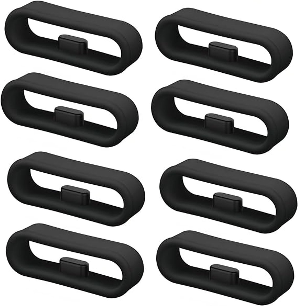 8 stuks siliconen horlogebandlussen-rubberen horlogebandringen