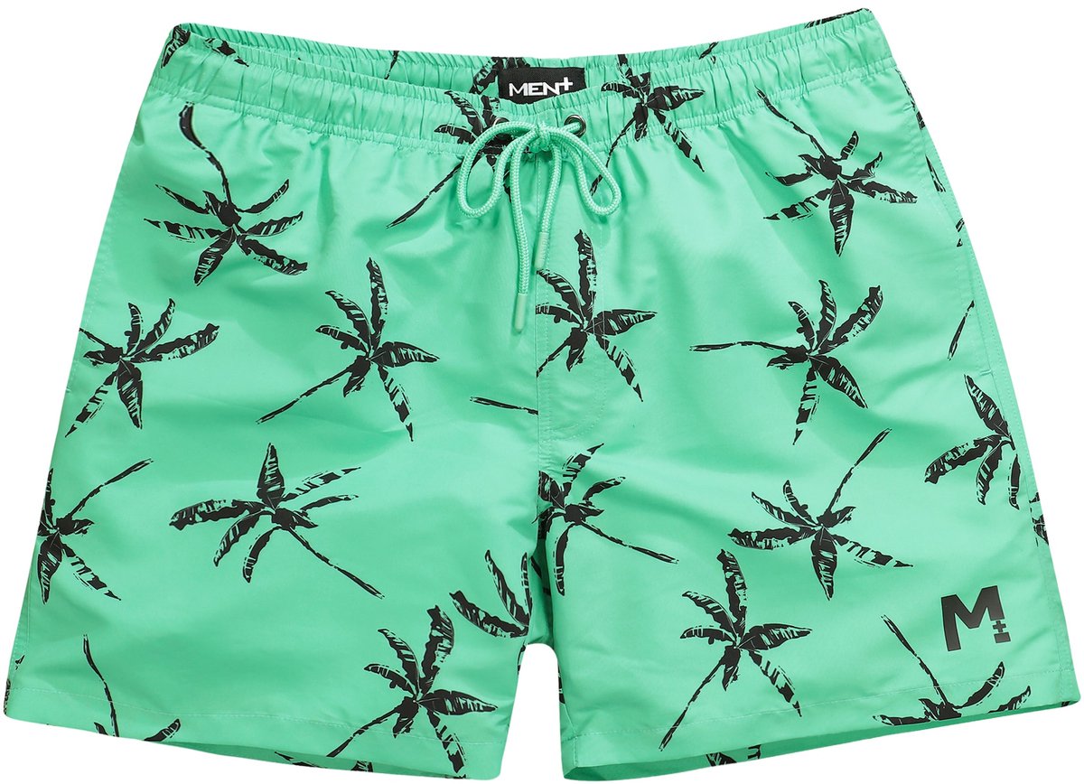 Men Plus - Heren - Zwemshort all-over print elastische tailleband - Blauwgroen - Maat 8XL