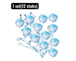 12 stuks - Wasbollen - Anti-Kluwen Pluisbal Wasballen - Nylon Wasmachine Ballen voor Hondenhaar, Pluisjes en Diepere Reiniging - Herbruikbare Drogerballen Alternatief - Blauw