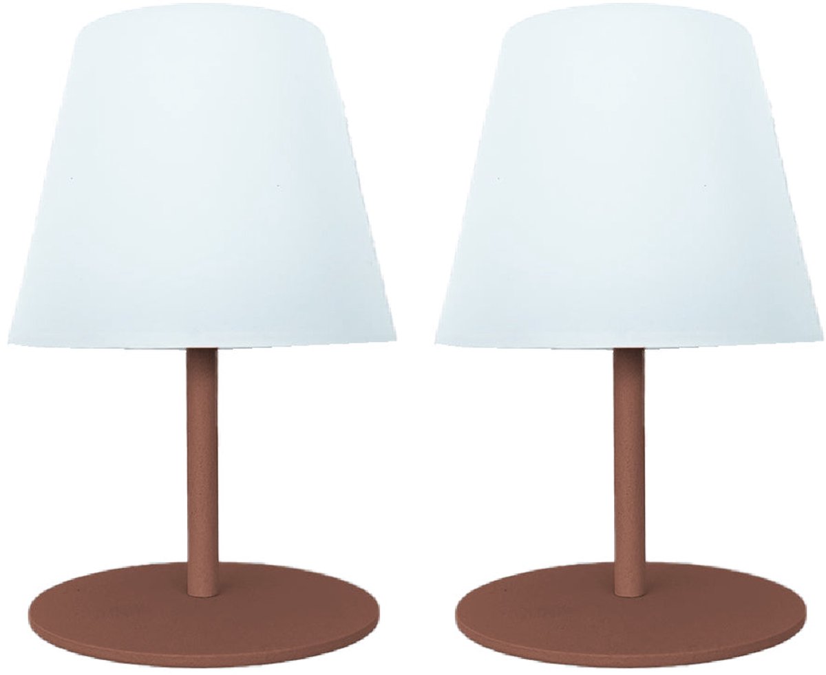 Set van 2 draadloze tafellampen H16CM TWINS